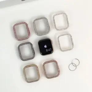 엔터콘 애플워치 더블 큐빅 베젤링 보호 케이스9케이스 SE2 울트라2 8케이스 범퍼 베젤