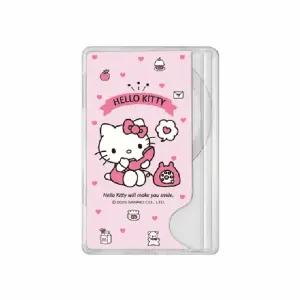 헬로키티 핑크 2장 수납 맥세이프 카드 슬롯얇은지갑 명함 카드집 홀더 붙이는 교통