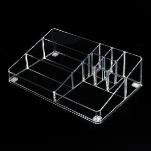 다용도 9칸 투명 화장품 정리함아크릴 정리대 메이크업 화장대 박스 도함 거치대 칸막이 소품 보관함