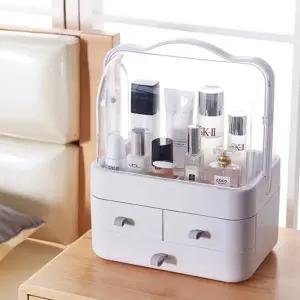 미란다 클리어 화장품 정리함 co-00469 화장대 메이크업 수납함 뷰티 소품 보관함 정리대