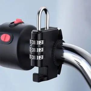 [콩심팥심]오토바이 자전거 킥보드 헬멧 방수 번호 다이얼 자물쇠 도난 방지