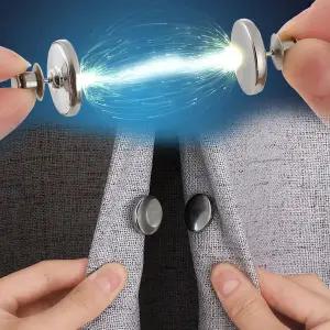 [에이치플러스몰]장만A758 커텐 고정용 자석홀더 버튼 2쌍 모기장 방충만 청바지 의류