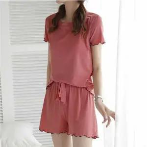 반바지 여름 반팔 골지 여자 파자마 잠옷세트 시원한