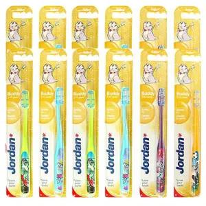 조르단 어린이칫솔 유아 아동 버디 2단계x12개부드러운모 단계별 집칫 집사은품 단계용 키즈 단체 비치용치