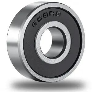 20 PCS 608-2RS 볼 베어링(8mm x 22mm 7mm) 가구 카트 휠체어용 이중 고무 밀폐 미니어처 딥 그루브