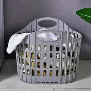 ( )[당일]접이식 빨래바구니 틈새 세탁바구니 대용량 원형 바구니