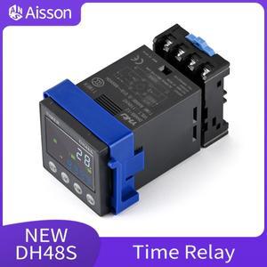 DH48S 디지털 지연 시간 릴레이 정밀 프로그래밍 가능 사이클 1Z 2Z 시리즈 AC220V AC DC 24V 12V 소켓 베