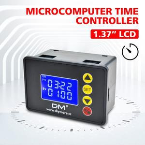 DM-1.37 인치 LCD 디스플레이 마이크로 컴퓨터 시간 컨트롤러 디지털 지연 릴레이 DC 12V 24V AC 110 220V