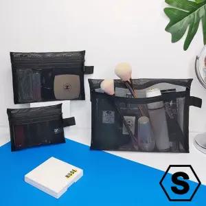 메쉬 다용도 메이크업 파우치 S세면도구가방 세면도구치 출장용치 보조치 여행용치 정리 화장품 화장품치