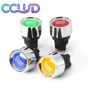 자동차 엔진 시동 점화 스위치 12V 50A 3핀 SPST 순간 스 푸시 버튼 스타터 ON OFF 해양 RV용 1개