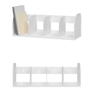 4칸 칸조절 책상 책꽂이 북앤드 55x20.5cm 1개 WH학생 서랍 사무실 책장 미니 정리함 이동식 수납