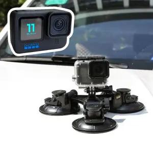 액션캠 석컵 자동차 거치대 고프로 11 블랙 호환고정집게 마운트 액션 소품 흡착 클램프 유리