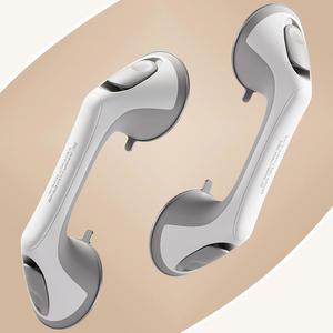 ABLECARE 2팩 12인치 노인용 욕조 그립 노인용 욕실 컵 석션 목욕 핸들 핸디캡 바 업그레이드 안전 듀티 샤워용 및 헤비 난간 탈착식 그립 샤워 그립(그레이)