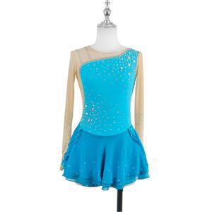 피겨스케이팅 의류 공연 기능성 큐빅 치마 블랙 의상 리듬체조의상 성인 선수 피겨