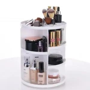 회전 화장품정리함 플라스틱 수납장 3단 원형 정리함
