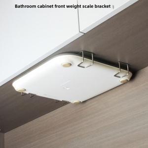 새로운 벽걸이형 체중계 보관 랙 범용 브래킷 흔적 없는 부착 공간 절약형 디자인 가정 및 욕실에 적합