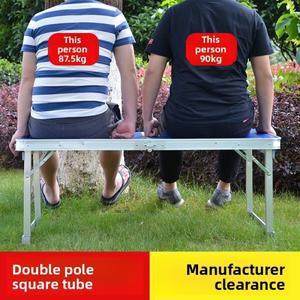 야외용 원형 튜브 알루미늄 합금 접이식 테이블 심플 폴딩