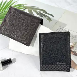 남성 반지갑 이단 카드 격자 가죽지갑 수납 클래식 비즈니스 3040추천