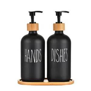 유리 세제 리필용기 샴푸 예쁜 펌프 공병 세트핸드워시 싱크대 액체소분 물비누 주방 화장실 욕실 디스펜서