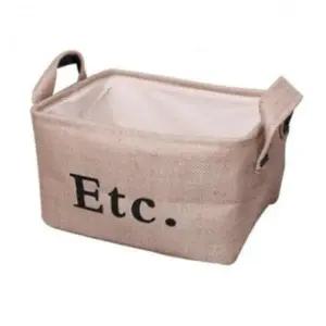 ( )황마 수납 바구니 패브릭 빨래 바스켓 정리함 ETC