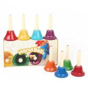 핸드벨 SHB-8 8pcs학습용 컬러 악기놀이 완구 장난감 음악 연주 핸드 연습용 교육용