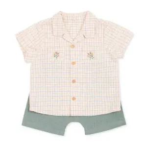 [보리보리/오가닉맘]오가닉맘 체크반소셔츠상하(MJMTES05)