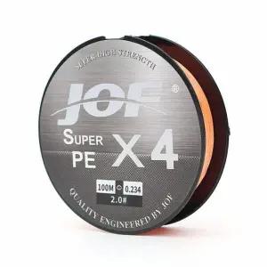 JOF 4합사라인 PE 낚싯줄 2호 100m 오렌지