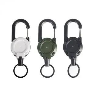 강철 와이어 자동 핀온릴 등산 낚시 다용도 멀티 핀온릴카라비너