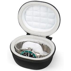 남성용 RISETECH 시계 여행 케이스 손목시계 및 스마트 시계용 휴대용 싱글 보관함 최대 50mm - 블랙