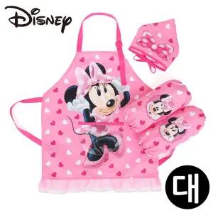 성창 미니마우스 하트 앞치마 토시 두건 3종 세트 대요리 어린이 미술놀이 키즈 놀이용