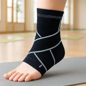 1p 앵클가드 실리콘+압박밴드 발목 보호대 앵클슬리브