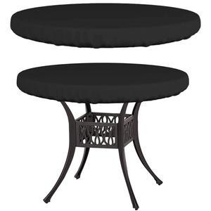 라운드 테이블 레인 커버 옥스포드 원단 라이닝 야외 정원 가구 방수 햇빛 차단 파티오