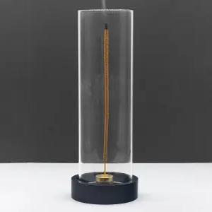 스틱용 코디누 향 홀더 유리재 캐처가 있는 모던 스틱 [안티 애쉬 플라잉] 향로 젠 유리 스파 홈 데코 요가