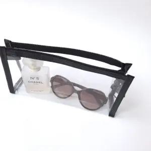 투명한 다용도 PVC 파우치 블랙 필통 보관함여행용치 출장용치 메이크업가방 메이크업치 사각치 주머니 화