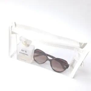 투명한 다용도 PVC 파우치 화이트 필통 보관함여행용치 출장용치 메이크업가방 메이크업치 사각치 주머니