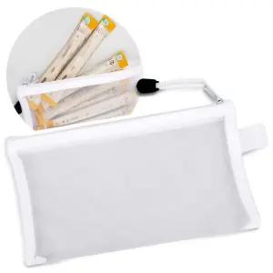 매쉬망 파우치 화이트 메쉬 망사 투명 화장품 필통치 쉬치 쉬필통 사치 미니치 휴대용치 투명치