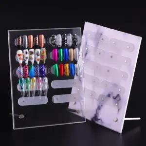 아크릴 네일 자석 진열대 디스플레이 컬러차트판 24칸셀프아트재료 탑스탠드 케어 전시 스텐드 손톱다듬기