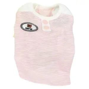 강아지 깔끔한 편안한 스트라이프 나시티 핑크 2XL 1P 티셔츠