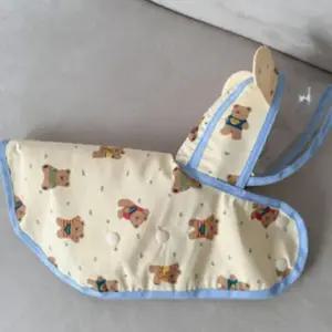 강아지 곰돌이 데일리 망토 우비 옐로우 1P 캡모자 비옷 장마