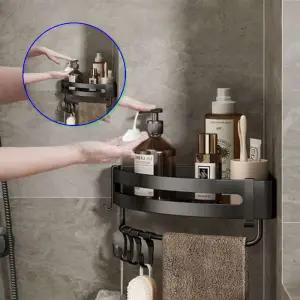 쌍문상회 실용적인 욕실선반 무타공 코너 설치용