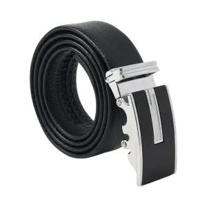남성 자동 정장 벨트 (실버블랙) JT49패션 남자허리띠 심플 클래식 슈트 버클 가죽