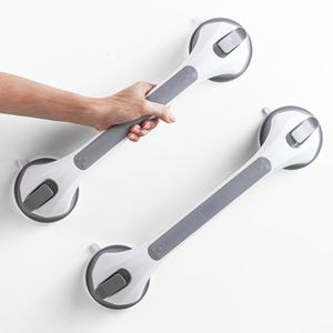 레버록 2팩 욕조 및 샤워용 설치가 핸들 안전 노인용 그립 난간용 그립 방수 샤워 듀티 간편함 샤워 드릴 그레이 흡입 프리 욕실 헤비 탈착식