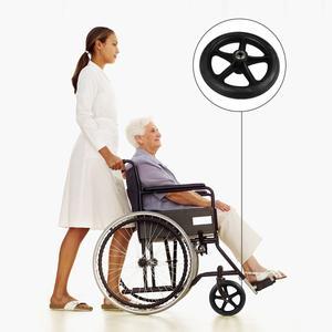 2Pcs 휠체어 7 인치 솔리드 타이어 교체 바퀴 앞 워커 부품 가구 캐스터 수동