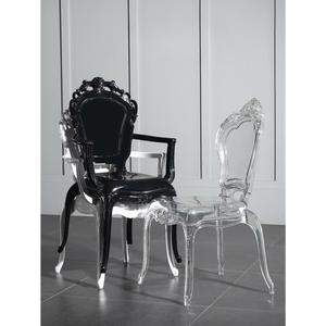 공주 유럽식 의자 등받이 식탁 고스트체어 투명체어 북유럽풍