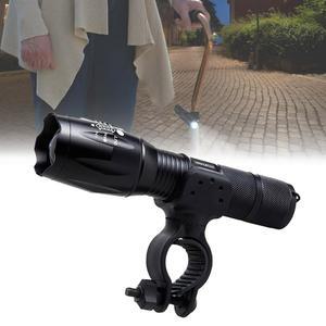 드라이브 롤레이터, 워커, 휠체어용 지팡이 홀더 및 LED 손전등 세트 - 범용 목발 스틱 브래킷 부착 액세서리