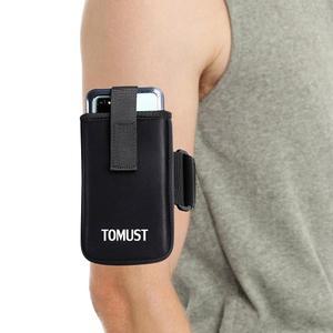 세 개의 스트랩이 있는 TOMUST 휴대폰 홀더, 반사 로고가 가벼운 팔 밴드, 케이스가 탄성 암밴드 슬리브, 및 Android, 달리기, 하이킹, 피트니스 운동에 사용 가능, 여성 / 남성