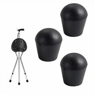 접이식 지팡이 시트 패드 교체 액세서리, 추가 안정성, 고무, 3개(22mm 튜브 장착)에 맞는 목발