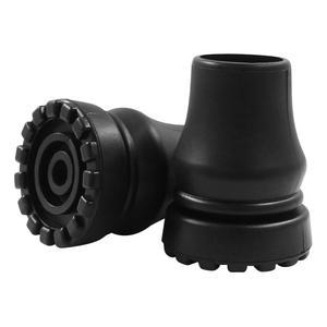 와지아콕 2 PCS 7/8 인치 고무 지팡이 팁, 튼튼한 교체용, 지팡이, 등산 스틱, 시니어 목발 액세서리