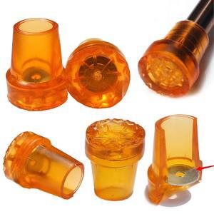 IIUIKO 6PCS 헤비 듀티 지팡이 팁 및 목발 팁, 3/4 u201D 19mm 7/8 22mm 오렌지 고무 교체 지팡이, 목발, 등산 스틱, 시니어용 미끄럼 방지