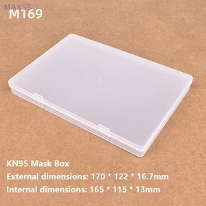 마스크 보관 상자에 대 한 1pc 플라스틱 투명 대형 작은 액세서리 서리로 덥은
